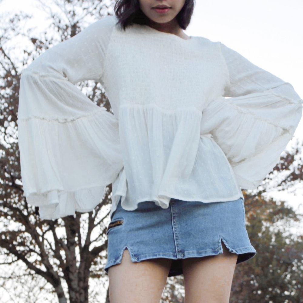 Aeropostale Bell Sleeved Flowy Tunic Top - Picture 1 of 4